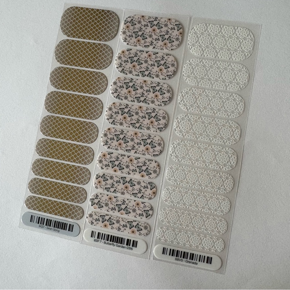 Bundle of 3 Jamberry Half Sheet Nail Wraps